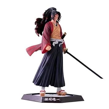 Trunkin Rubber | Demon Slayer Yoriichi Tsugikuni Action Figure | Pvc Collectible Weeb Manga Toy 30Cms Figurine, Multicolor